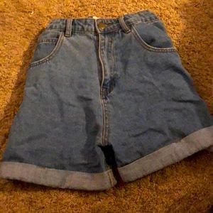 denim shorts
